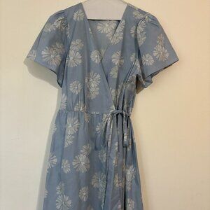 Madewell Women's Blue and Grey Dress